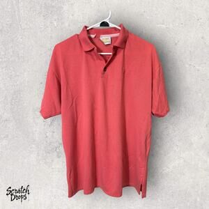 Limited Edition 1987 Vintage Single Stitch Red Polo Shirt Size Large ShortSleeve